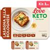 Love Keto Lasagna Proteica Alla Bolognese 150 Grammi Kit 3 Pezzi