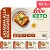 Love Keto Lasagna Proteica Alla Bolognese 150 Grammi Kit 5 Pezzi