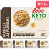 Love Keto Fusilli Proteici Ai Funghi 150 Grammi Kit 5 Pezzi