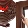 Feegela Guarnizione Porta e Finestra in TPE - 8m Profilo D Adesivo, Guarnizione Porta Blindata e Guarnizioni Finestre Legno, Isolante Acustico e Termico, Marrone