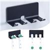 GGQ Porta Spazzolino Elettrico - Portaspazzolino da Muro, in Porta Testine Spazzolino Elettrico Senza Foratura, per Bagno Supporto per Spazzolino da Denti Autoadesivo (Nero, Piccola)