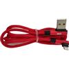 Enivoitech CAVO USB IPHONE 1M ATTACCO LATERALE ENIVOITECH - JEANS ROSSO