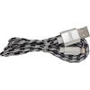 Enivoitech CAVO USB IPHONE 1M ENIVOITECH - NYLON NERO/ARGENTO
