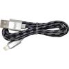Enivoitech CAVO USB IPHONE 1M ENIVOITECH - NYLON NERO/GRIGIO