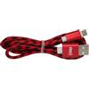 Enivoitech CAVO USB MICRO 1M ENIVOITECH - NYLON NERO/ROSSO