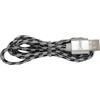 Enivoitech CAVO USB MICRO 1M ENIVOITECH - NYLON NERO/ARGENTO