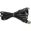 Enivoitech CAVO USB 3in1 1.2M ENIVOITECH - NYLON NERO