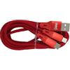 Enivoitech CAVO USB 3in1 1.2M ENIVOITECH - JEANS ROSSO