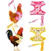 Prasacco Set di 2 pettorine per polli con guinzaglio, gilet di sicurezza regolabile con guinzaglio, gilet di sicurezza per pollo, gilet di sicurezza per pollo, anatra o allenamento d'oca
