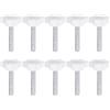 QUARKZMAN 10 Pezzi Manopole a Stella M6 x 30mm Filettatura Maschio 25mm Vite di Serraggio a Mano 6-Punte Pomello in Plastica Maniglia Filettata di Ricambio, Bianco