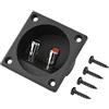 Tiiyee Terminale quadrato a 2 vie per scatola dell'altoparlante da 2,2 con spine a banana, morsettiera per altoparlante della scatola del subwoofer con attacco a vite per subwoofer per altoparlanti stereo p