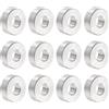 QUARKZMAN 12pz Distanziatore Alluminio 6.2mm Foro x 15mm OD x 6mm Lunghezza Boccola per Vite Finitura Semplice Distanziatore Metallo Rotondo per Viti Bulloni e Barre M6