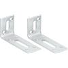 QUARKZMAN Staffe Angolari Regolabili, 2 Pezzi 80 x 40 x 30 Mm in Acciaio Inossidabile, Angolo a L a 90 Gradi, Staffa di Rinforzo con Fessure per Riparazione Mobili, Colore Argento