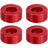 PATIKIL Distanziale Alluminio M10 4pz Distanziali Metallici Alluminio 10.5mm ID x 20mm OD x 8mm L Distanziatore Alluminio a Vite Rotondo per Viti 2/5 o M10 Rosso