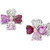 Amen Gioielli Orecchini Donna Amen QUADRICUORE Fucsia in Argento 925 codice EQUSBMFU