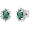 Amen Gioielli Orecchini Donna Amen ROYAL LADY Mini Verde in Argento 925 codice ORLDPBBVE