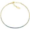 Amen Gioielli Bracciale Donna Amen TENNIS MANIA BLU Argento 925 dorato codice BT1DEGBL17