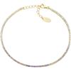 Amen Gioielli Bracciale Donna Amen TENNIS MANIA VIOLA Argento 925 dorato codice BT1DEGVI17