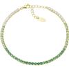 Amen Gioielli Bracciale Donna Amen TENNIS DEGRADE' VERDE Argento 925 dorato codice BT25DEGVE17