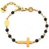 4us Cesare Paciotti Bracciale Rosario Uomo in Acciaio 316L Gold 4US Cesare Paciotti codice 4UBR7512