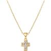 Amen Gioielli Collana Donna Amen MINI CROCE in Argento 925 Gold codice CLCCGBZ3