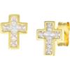 Amen Gioielli Orecchini Donna Amen CROCE di Zirconi in Argento 925 Gold codice ECCGBBZ