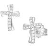 Amen Gioielli Orecchini Donna Amen CROCE Ondulata in Argento 925 codice ECROBBZ