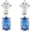 Amen Gioielli Orecchini Donna Amen PRINCESS Ovale Blu in Argento 925 codice EOVBBL