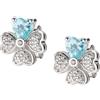 Amen Gioielli Orecchini Donna AMEN Argento 925 Quadricuore Acquamarina codice EQUSBAC