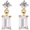 Amen Gioielli Orecchini Donna AMEN PRINCESS Rettangolare in Argento 925 dorato codice EREGB