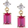 Amen Gioielli Orecchini Donna AMEN PRINCESS Rettangolare Verde in Argento 925 codice EREGR