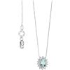 Comete Collana AZZURRA PRESTIGE GIROCOLLO ORO DIAMANTI ACQUAMARINA OVALE GLQ286 Comete Donna