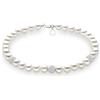 Comete Bracciale Donna COMETE FILI DI PERLE ACQUADOLCE ORO SFERE DIAMANTATE codice BRQ193B