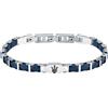Maserati Bracciale SILVER BLACK BLUE CERAMIC JM424ATZ45 Maserati Uomo