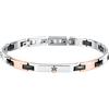 Maserati Bracciale SILVER ROSEGOLD BLACK CERAMIC JM424ATZ50 Maserati Uomo