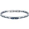Maserati Bracciale SILVER BLUE CERAMIC GOLD JM424AXU10 Maserati Uomo