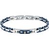 Maserati Bracciale SILVER BLUE CERAMIC GOLD JM424AXU03 Maserati Uomo