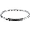 Maserati Bracciale SILVER BLACK CRYSTALS ICONIC JM424AVD58 Maserati Uomo