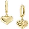Amen Gioielli Orecchini Donna Amen Collezione MIO CUORE HOOP in Argento 925 Dorato ORCULIG1