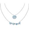 Amen Gioielli Collana Donna Amen Quadricuore Magnetico in Argento 925 e Acquamarina codice CLPMHBAC