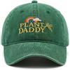 GNAHZNUXNAIX Verde papà Cappello Uomini Donne Ricamato Berretto da Baseball Basso Profilo Festa del papà Snapback Cappello Vintage Regolabile Lavato Unisex, Pianta papà, Taglia Unica