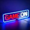 Ouitble Insegne al Neon Game On Scritta LED Gaming Neon con Dimmer Gancio, Gioco Insegne Luminose USB Alimentato per Gamer Stanza Amanti del Gaming Bar Club Camera