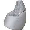 Zanotta - Pouf per esterno Sacco - Grigio - Tessuto outdoor VIP - Designer Piero de Gatti