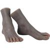 Vnmcry Modello di Piedi in Silicone Dimensione Reale per Uomo e Donna Morbido e Flessibile Manichino per Esposizione Scarpe Sandali e Calze (1 Paio, Piede Donna, Nero Scuro)