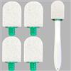DAOOZHU Confezione da 5 Pietra Pomice per WC Ceramica, con 1 manico, spazzola per la pulizia in pietra pomice, per bagno, bagno, bagno, cucina, piscina, macchie profonde (1, manico nero)