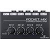 Soundsation POCKET-MIX Mini mixer a 4 canali con alimentatore