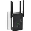 Mapille Ripetitore WiFi Potente Per Casa, 1200Mbps WiFi Extender Dual Band 5GHz & 2,4GHz con 4 Antenne, Porta Ethernet, WPS, Amplificatore Wifi Supporta Modalità Ripetitore/Router/AP (Nero)
