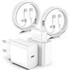 ZMHPJQ Caricatore USB C,USB-C a C da 2M,2 Pezzi Caricabatterie Rapido Batterie di Per Apple iPhone 17/16/15/Plus/Air/Pro,Per Galaxy S25/S24,Per iPad/Pro/Min Tipo C Cavetto Ricarica Charger Adattatore