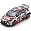 Spark Model TOYOTA YARIS N.27 6th RC2 RALLY MONTE CARLO 2024 LEFEBVRE-MALFOY 1:43