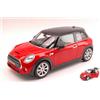 Welly NEW MINI HATCH 2014 RED W/BLACK ROOF 1:18